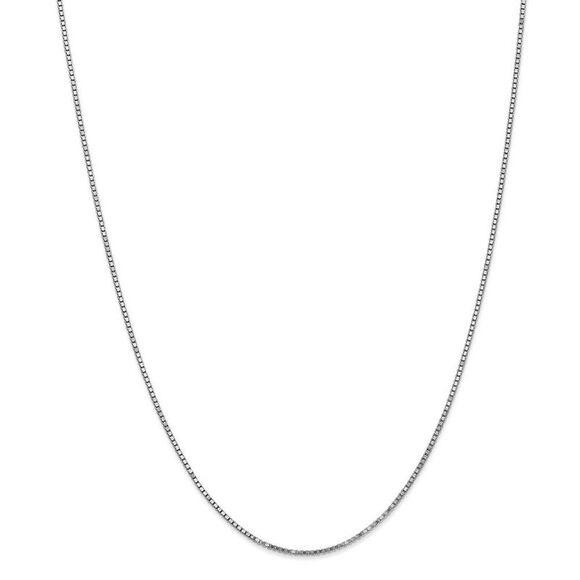 1.25mm, 14k White Gold, Box Chain Necklace, 16 Inch - Picture 3 of 8